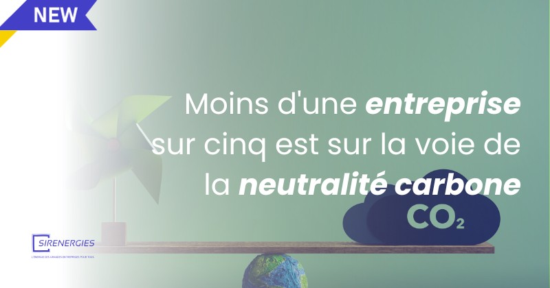 Moins d'une entreprise sur cinq est sur la voie de la neutralité carbone