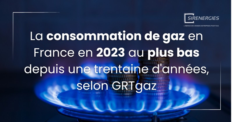 La consommation de gaz en France en 2023 au plus bas depuis une trentaine d'années, selon GRTgaz