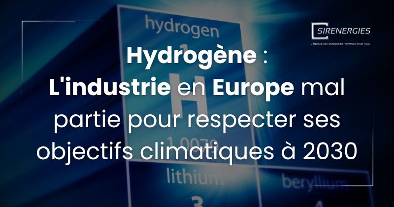 Hydrogène: l'industrie en Europe mal partie pour respecter ses objectifs climatiques à 2030, selon le CEA