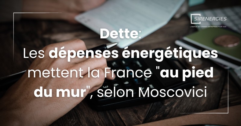 Dette: les dépenses énergétiques mettent la France "au pied du mur", selon Moscovici